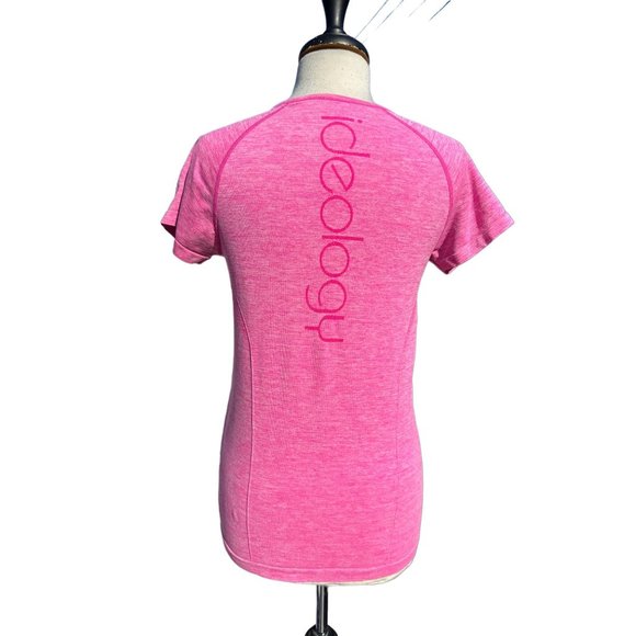 Ideology Womans Tech Top Short Sleeve Hot Pink Workout Activewear Pullover Small - Picture 2 of 8